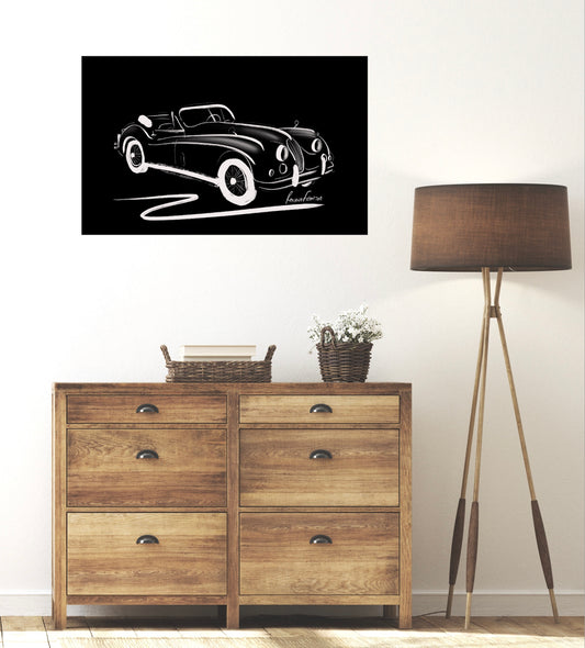 1956 Jaguar XK140 SE DHC Metal Fine Art Print