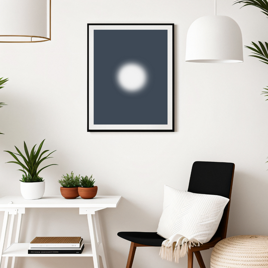 "Choosing Light" Unframed Abstract Fine Art Print on Paper in Gray