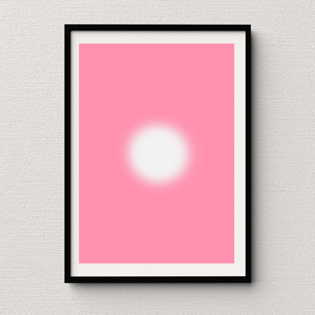 "Choosing Light" Unframed Abstract Fine Art Print on Paper in Pink
