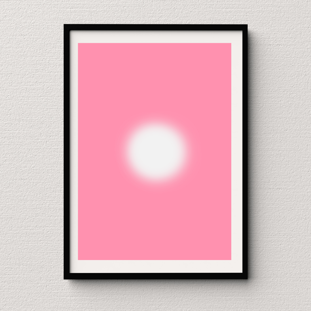 "Choosing Light" Unframed Abstract Fine Art Print in Pink