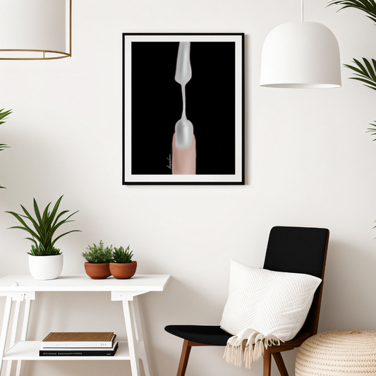 "Clarity Drop" Unframed Fine Art Print on Paper in Black