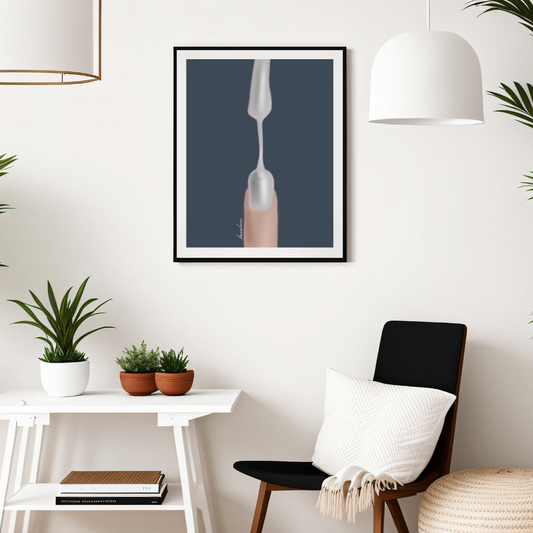 "Clarity Drop" Unframed Fine Art Print on Paper in Gray