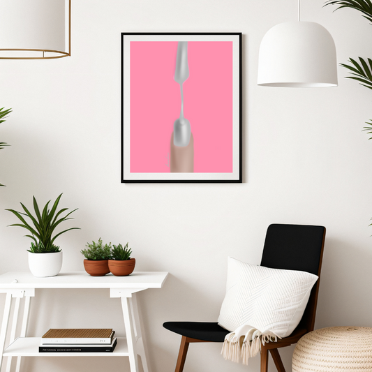 "Clarity Drop" Unframed Fine Art Print on Paper in Pink