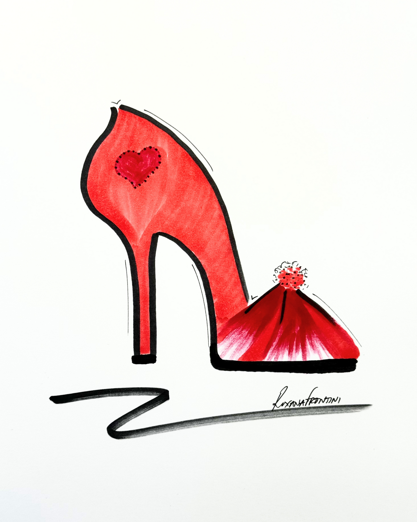Heels "Dressed To Love” Original Illustration