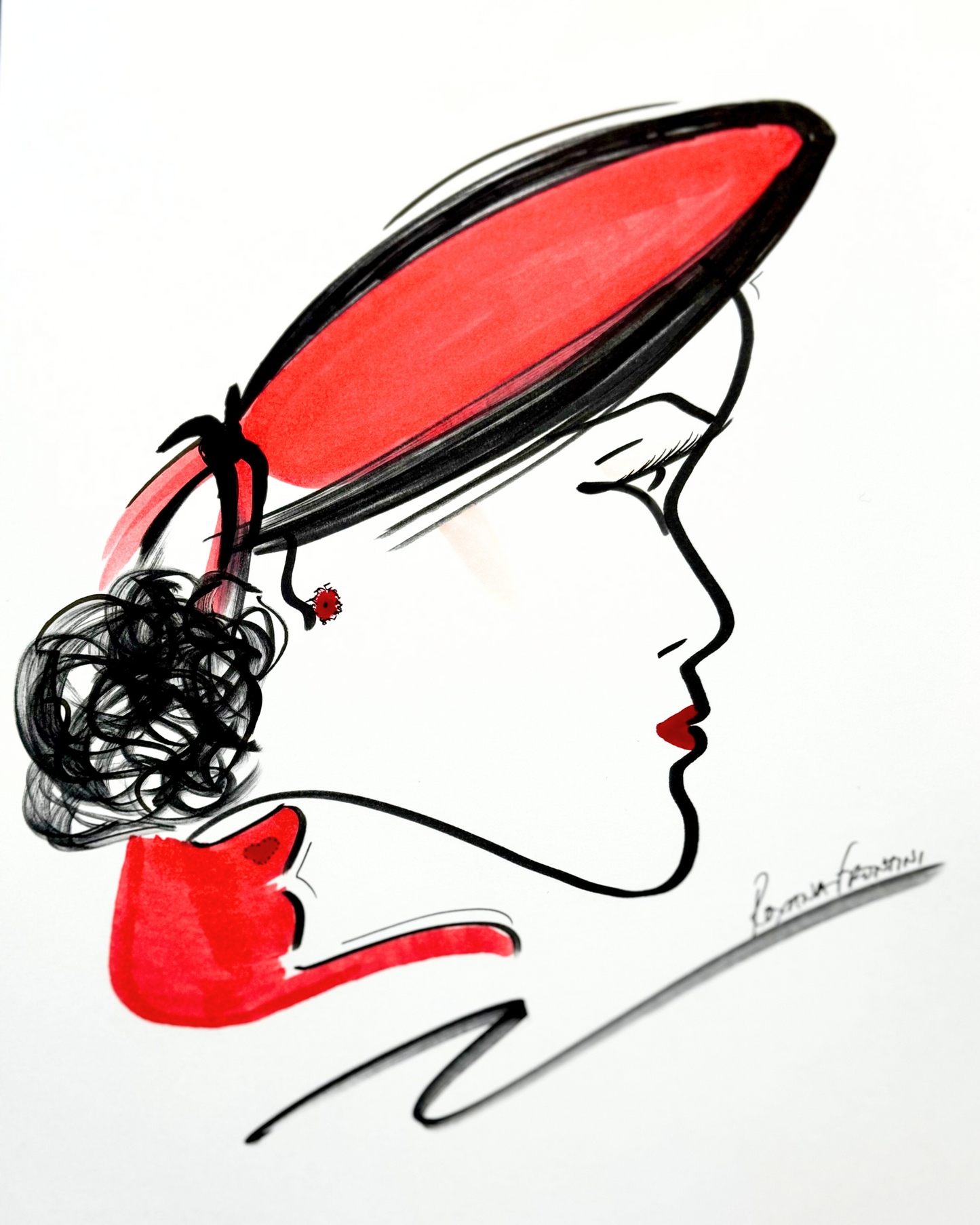 Ilustración original "Vestido para amar"