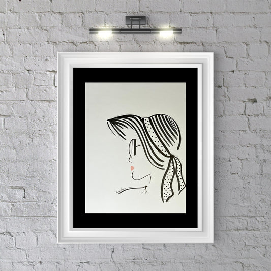 "Black and White Sunny Day III" Original Illustration