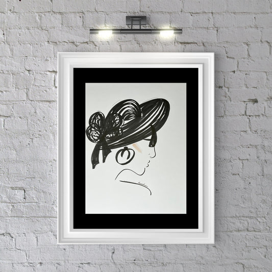 Ilustración Original "Día Soleado en Blanco y Negro II"