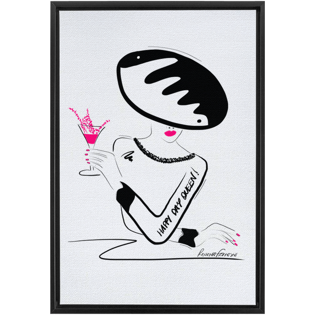 Yin-Yang Queen (ENGLISH) Framed Art Print on Canvas