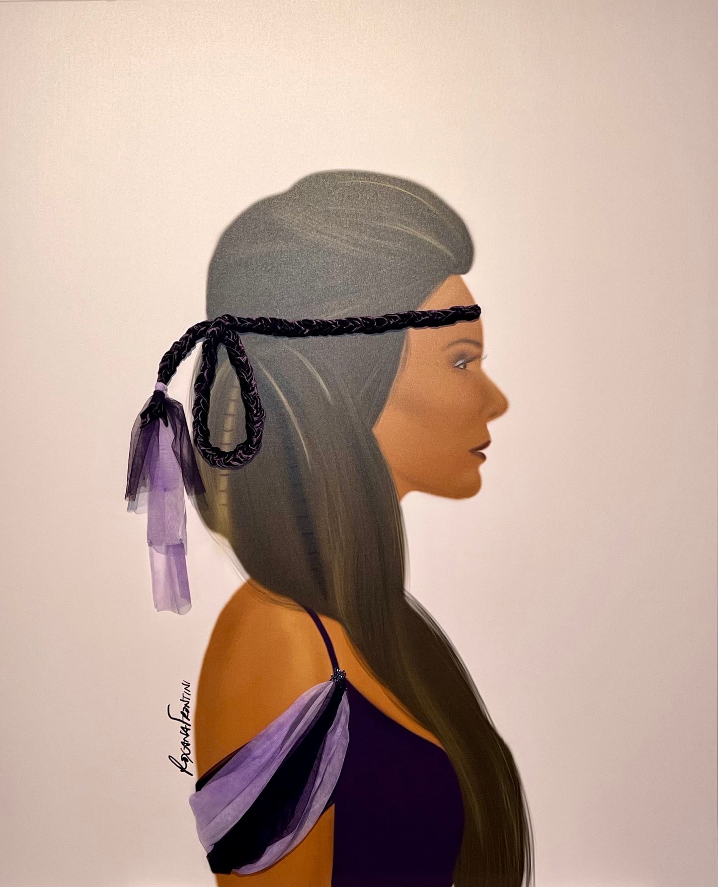 ASTER "Fine Art Print on Canvas Sculpted with Couture Fabrics" - QUEEN SERIES (Unframed) 🔴