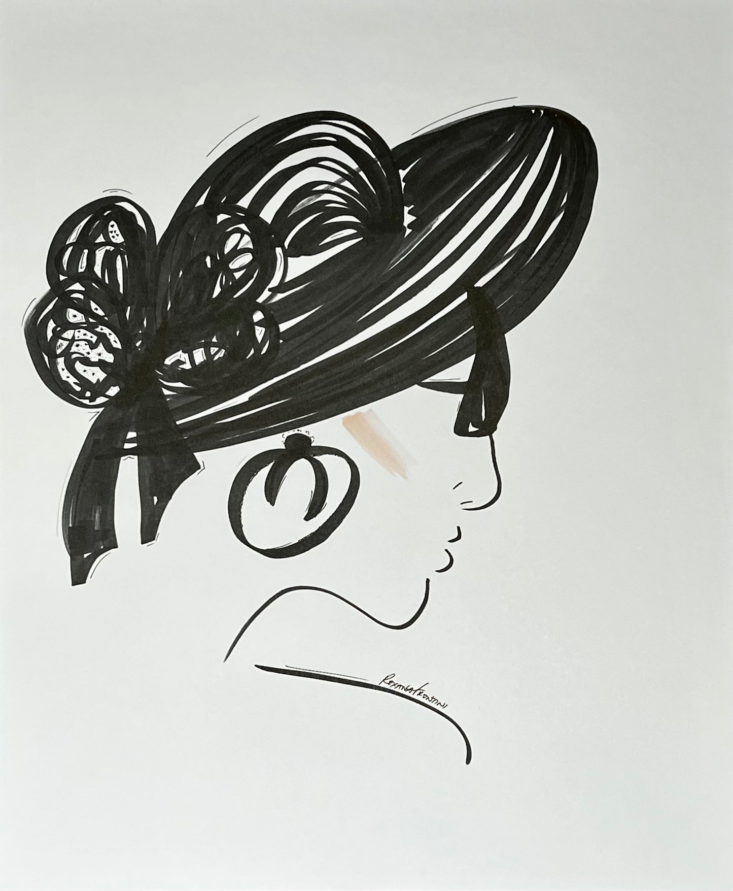 Ilustración Original "Día Soleado en Blanco y Negro II"