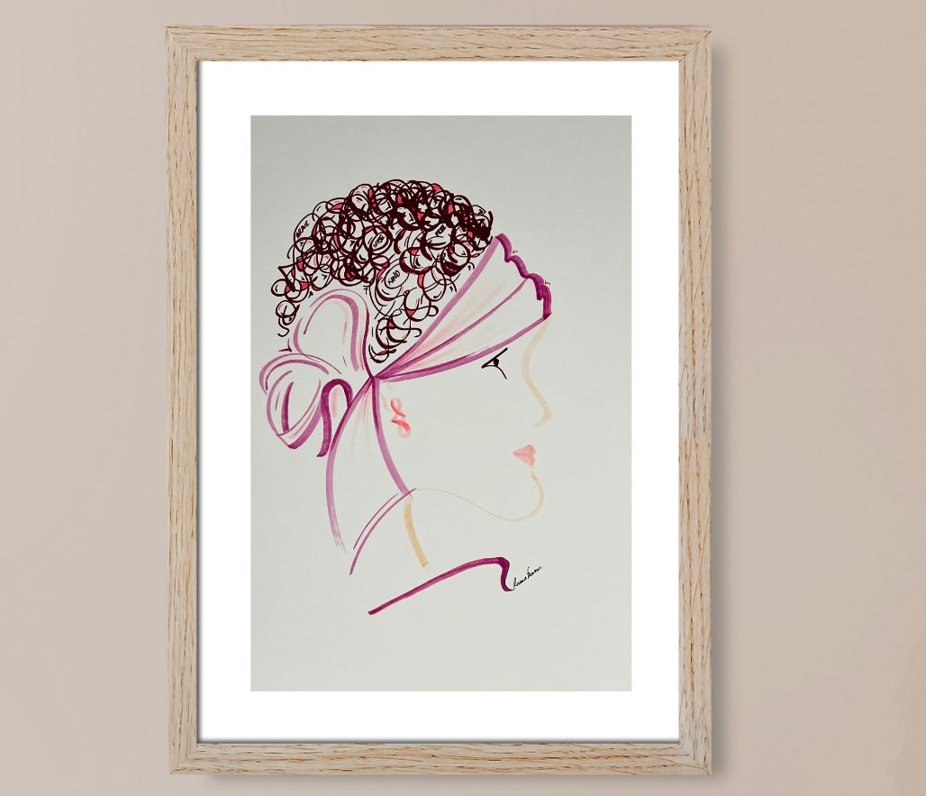 "Brave In Pink" Original Illustration