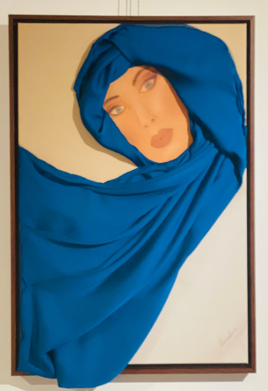HASMIK "Fine Art Print on Canvas Sculpted with Couture Fabrics" - QUEEN SERIES (Framed)