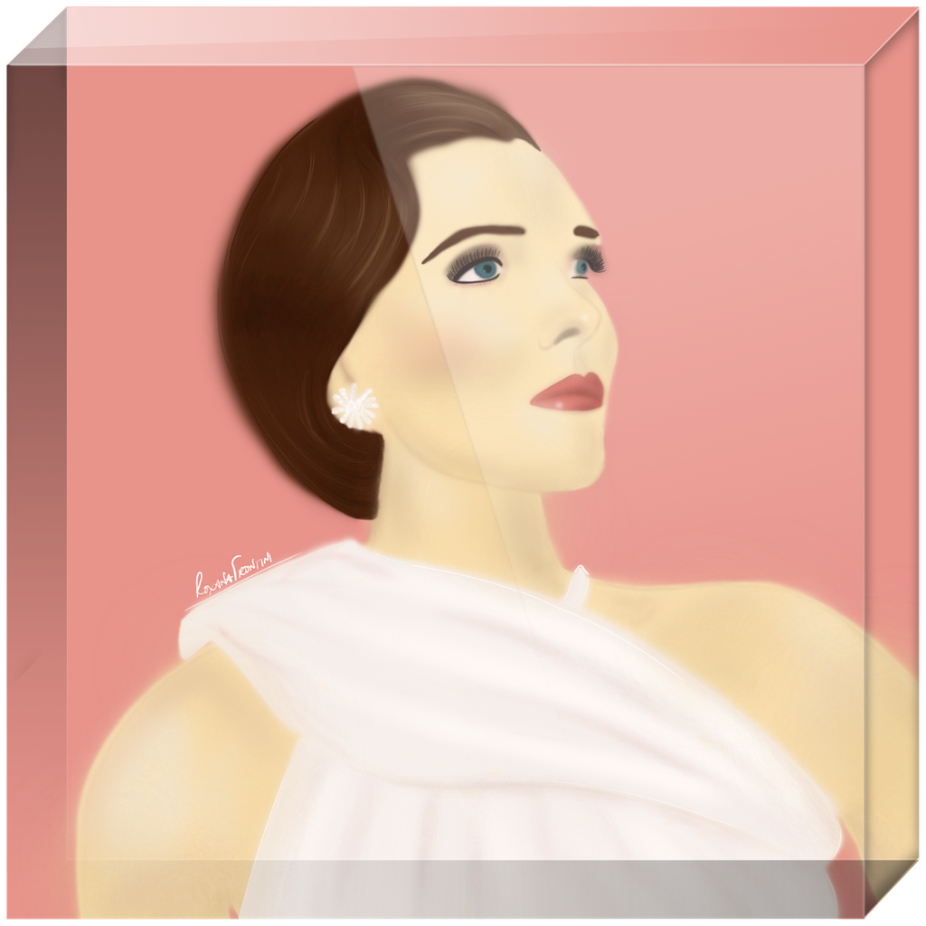 "A Julie Glare" Fine Art Acrylic Block (Limited Edition) - CLASSIC HOLLYWOOD SERIES