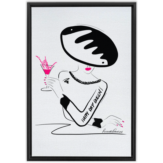 Yin-Yang Queen (ENGLISH) Framed Art Print on Canvas