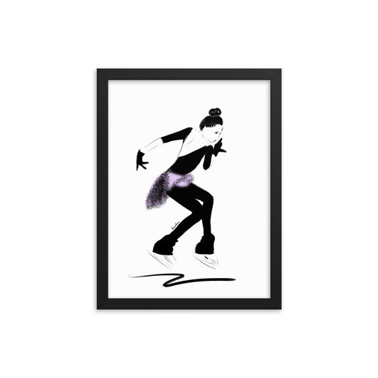 "Fearless Skates" in Purple Framed Fine Art Print