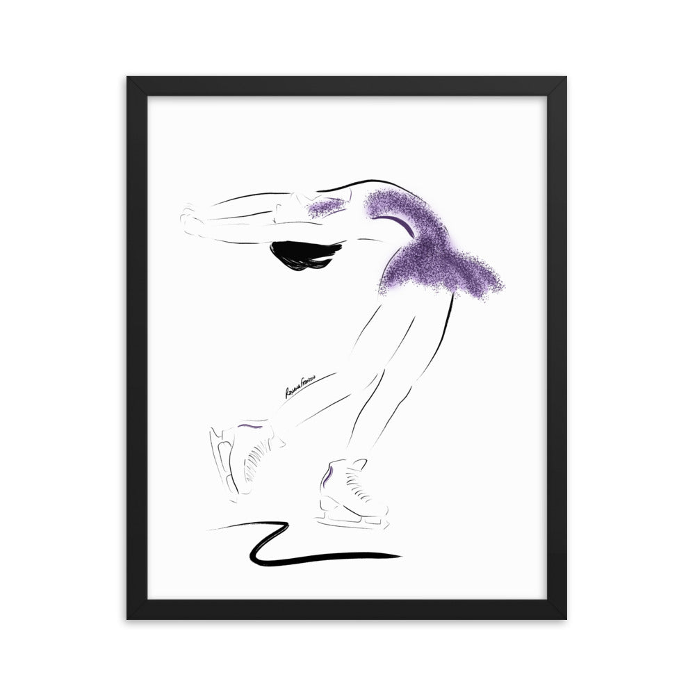 "Unfolding Power" in Purple Framed Fine Art Print