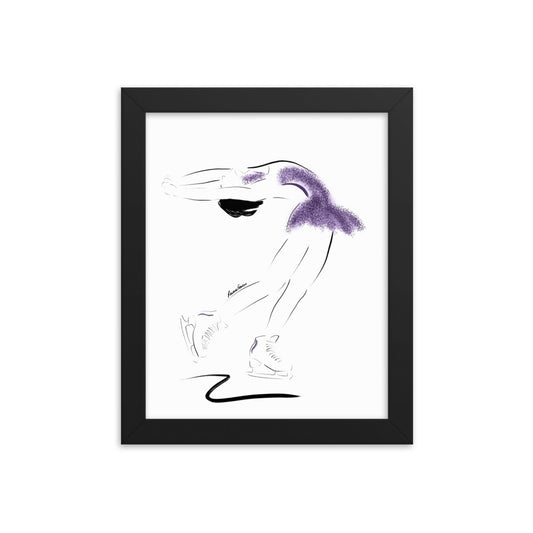 "Unfolding Power" in Purple Framed Fine Art Print