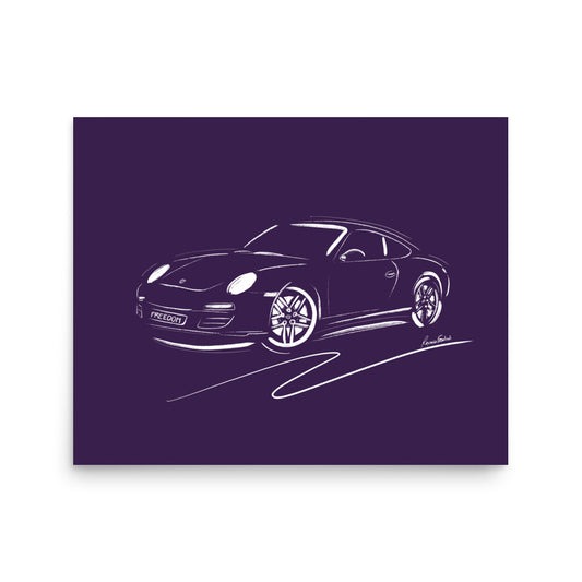 "Freedom Ride" (Eggplant) Unframed Fine Art Print