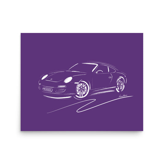 "Freedom Ride" (Purple) Unframed Fine Art Print