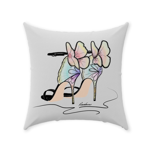 Walking Butterfly Throw Pillows