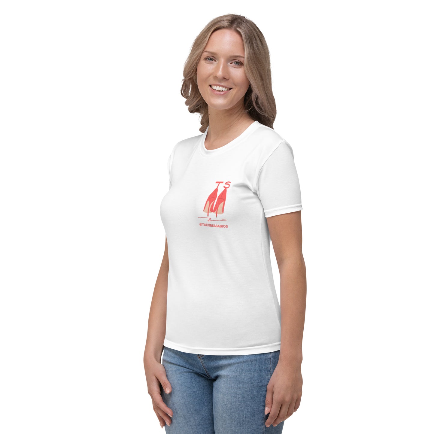 "Tacones Sabios" Women's T-Shirt (Side Front)